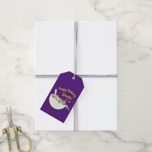 Cereal Bowl Sleepover verjaardagsfeestje Cadeaulabel