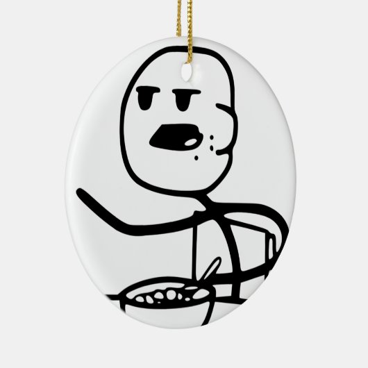 Cereal Guy Meme Keramisch Ornament (Rechts)
