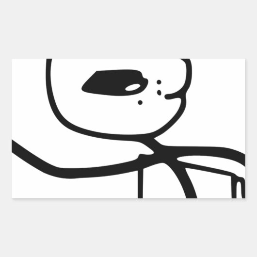 Cereal Guy Meme Rechthoekige Sticker (Voorkant)