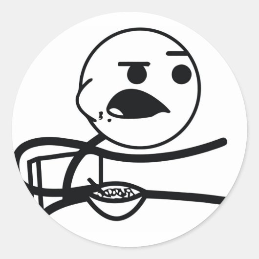 Cereal Guy Ronde Sticker (Voorkant)