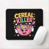 Cereal Killer Cartoon Bowl Funny Breakfast Muismat (Met muis)