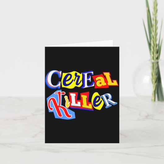 Cereal Killer Food Lover Ironic Funny Breakfast Pu Kaart (Voorkant)