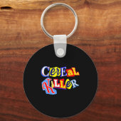 Cereal Killer Food Lover Ironic Funny Breakfast Pu Sleutelhanger (Voorkant)