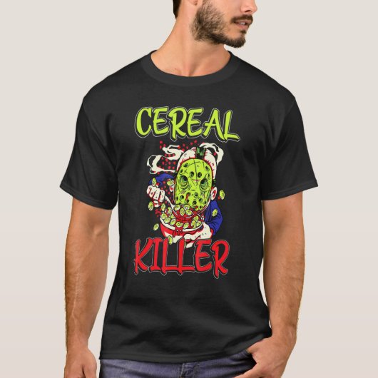 Cereal Killer Food Pun Humor Costume Halloween T-shirt (Voorkant)