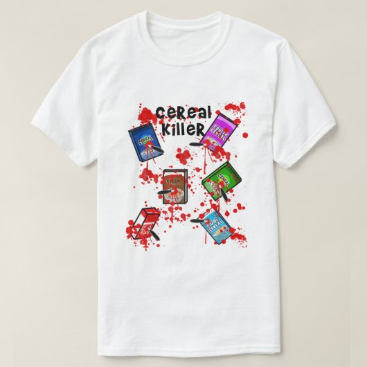 Cereal Killer Funny Easy Lazy Last Minute Heiwee T-shirt (Design voorkant)