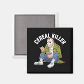 Cereal Killer Funny Halloween Horror Movie Masked Magneet (Voorkant / Achterkant)