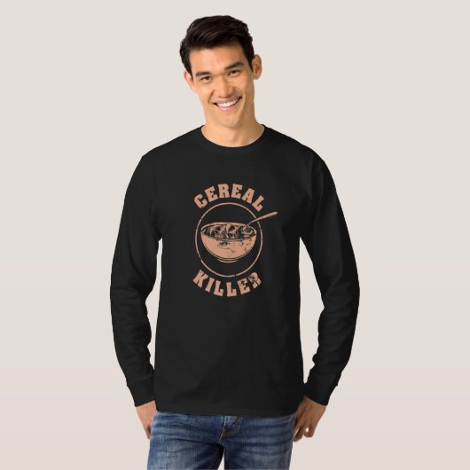Cereal Killer Halloween Night Spooky Breakfast Mil T-shirt (Voorkant volledig)
