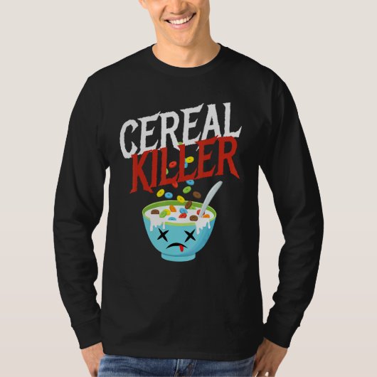 Cereal Killer I Costume Breakfast Cereal Halloween T-shirt (Voorkant)