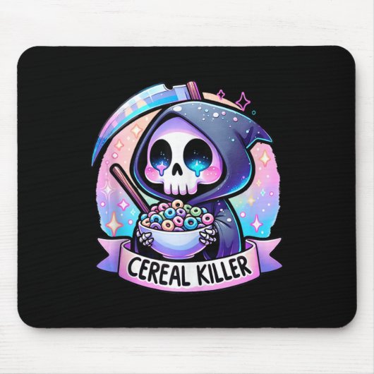 Cereal Killer Ontbijt Cereal Bowl Cereals Skull Muismat (Voorkant)