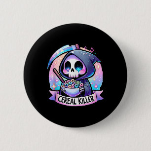 Cereal Killer Ontbijt Cereal Bowl Cereals Skull Ronde Button 5,7 Cm
