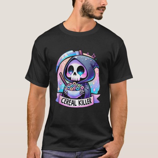 Cereal Killer Ontbijt Cereal Bowl Cereals Skull T-shirt (Voorkant)