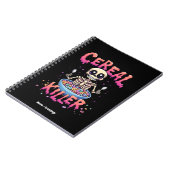 Cereal Killer Ontbijt Grappig Cereal Bowl Skelet Notitieboek (Linkerzijde)