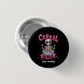 Cereal Killer Ontbijt Grappig Cereal Bowl Skelet Ronde Button 3,2 Cm (Voorkant /achterkant)