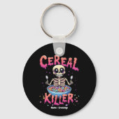 Cereal Killer Ontbijt Grappig Cereal Bowl Skelet Sleutelhanger (Voorkant)