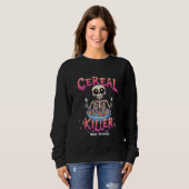 Cereal Killer Ontbijt Grappig Cereal Bowl Skelet Trui (Voorkant volledig)