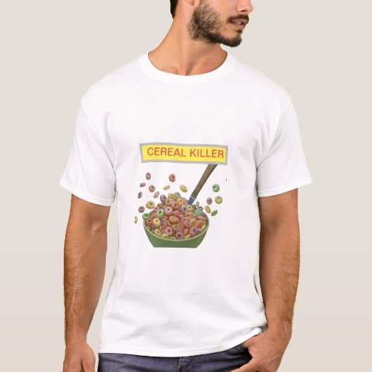 Cereal Killer thema ontwerp T-Shirt (Voorkant)