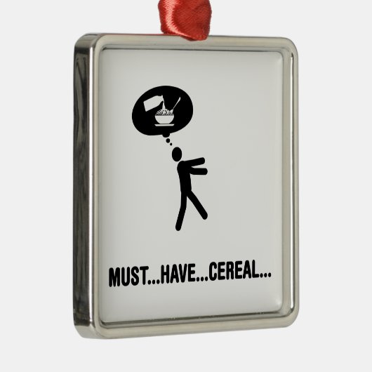 Cereal Lover Metalen Ornament (Rechts)