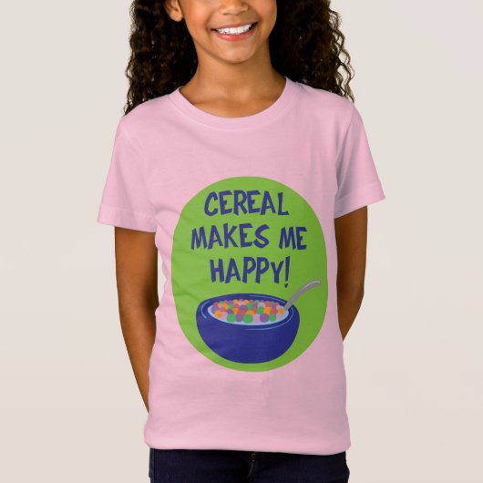 Cereal maakt me gelukkig met T-Shirt (Voorkant)