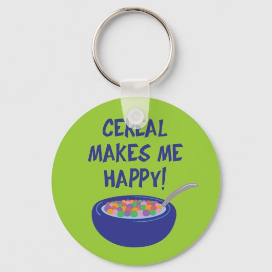 Cereal maakt me gelukkig sleutelhanger (Voorkant)