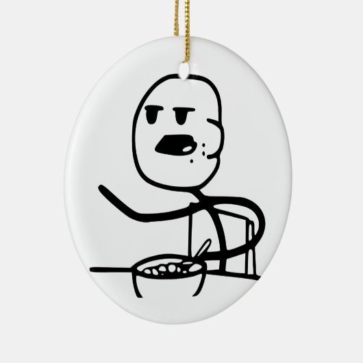 Cereal Meme Guy Keramisch Ornament (Rechts)