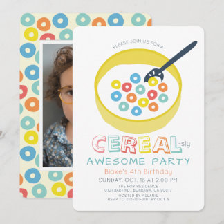 Cereal-sly Geweldige Gele Graanreclame Verjaardag Kaart