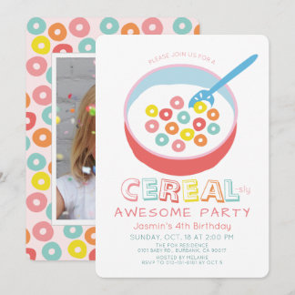 Cereal-sly Geweldige Roze Cereal Meisje Foto Verja Kaart