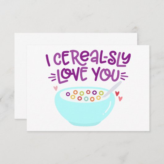 CEREAL-SLY houdt van je Kaart (Voorkant / Achterkant)