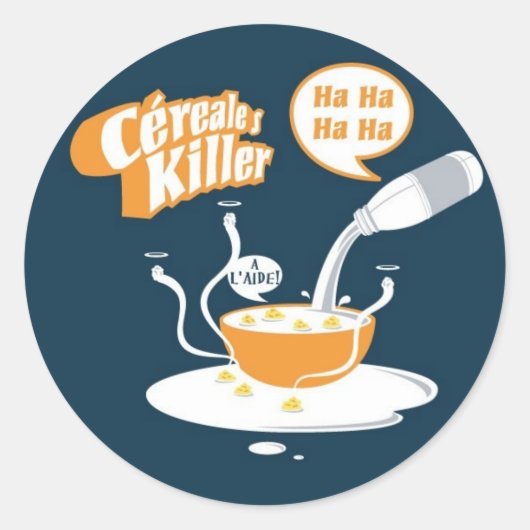 CerealesKiller Ronde Sticker (Voorkant)