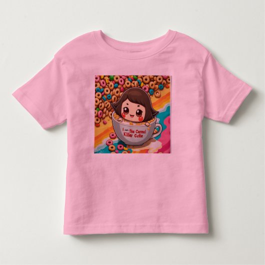 #CerealKillerCutieVibes-luckycharmpinkmagic Kinder Shirts (Voorkant)