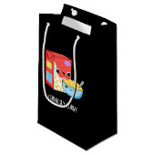 Cerealsly Corny Funny Milk Cereal Pun Dark BG Klein Cadeauzakje (Voorkant Gekanteld)