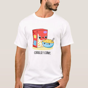 Cerealsly Corny Grappige Melk Graanwoordspeling T-shirt