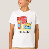 Cerealsly Corny Grappige Melk Graanwoordspeling T-shirt (Voorkant)