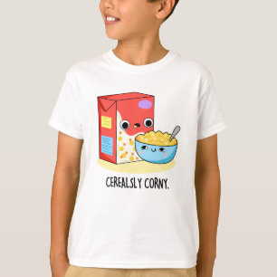 Cerealsly Corny Grappige Melk Graanwoordspeling T-shirt