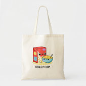 Cerealsly Corny Grappige Melk Graanwoordspeling Tote Bag (Voorkant)