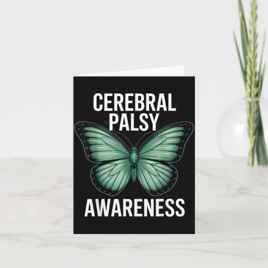 Cerebral Palsy Awareness Butterfly Suprters And Ad Kaart (Voorkant)