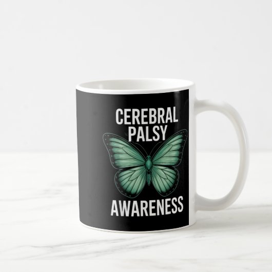 Cerebral Palsy Awareness Butterfly Suprters And Ad Koffiemok (Rechts)