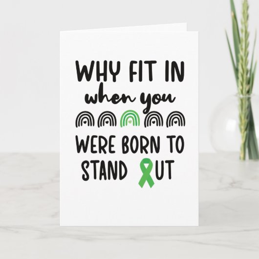 Cerebral Palsy Awareness CP Warrior Green Ribbon Kaart (Voorkant)