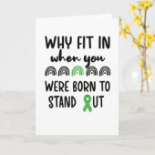 Cerebral Palsy Awareness CP Warrior Green Ribbon Kaart (Gele Bloem)