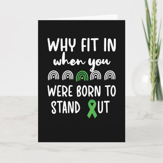 Cerebral Palsy Awareness CP Warrior Green Ribbon Kaart (Voorkant)