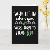 Cerebral Palsy Awareness CP Warrior Green Ribbon Kaart (Gele Bloem)