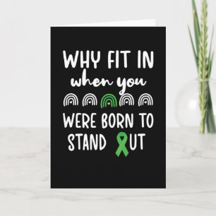 Cerebral Palsy Awareness CP Warrior Green Ribbon Kaart