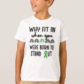 Cerebral Palsy Awareness CP Warrior Green Ribbon T-shirt (Voorkant)