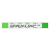 Cerebral Palsy Awareness Pattern Ribbon Grosgrain Lint (Voorkant)