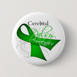 Cerebral Palsy Awareness Ribbon Ronde Button 5,7 Cm
