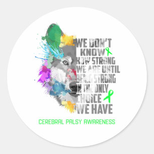 Cerebral Palsy Awareness Ribbon Support Giften Ronde Sticker