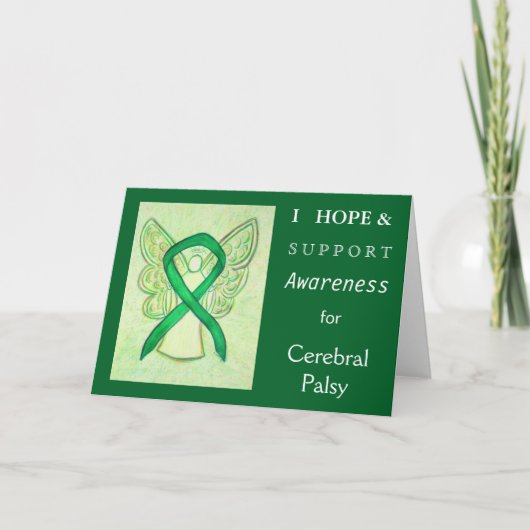 Cerebral Palsy Awareness Ribbon Wenskaart Kaart (Voorkant)