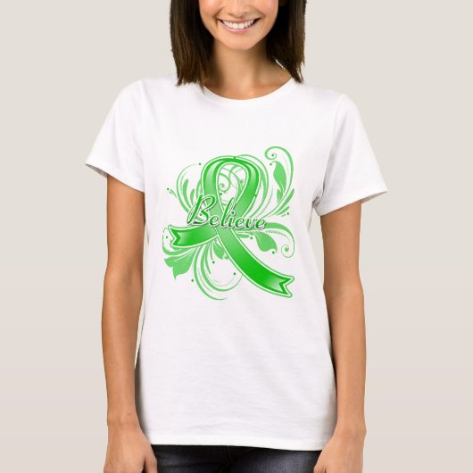 Cerebral Palsy Believe Flourish Ribbon T-shirt (Voorkant)