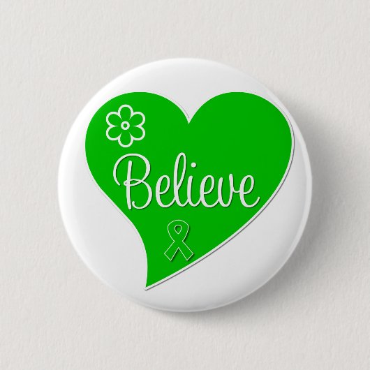 Cerebral Palsy Believe Heart Ronde Button 5,7 Cm (Voorkant)