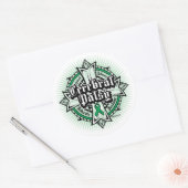 Cerebral Palsy Celtic Cross Ronde Sticker (Envelop)