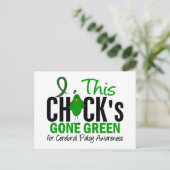 CEREBRAL PALSY Chick Gone Green Briefkaart (Staand voorkant)